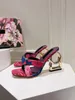 Классические дизайнерские сандалии, квадратный носок, сексуальные розово-красные вечерние туфли, летняя подошва из натуральной кожи 35-42 с коробкой.