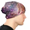 Berretti Fiore della Vita Geometria Sacra Bonnet Homme Cappello lavorato a maglia fresco per uomo Donna Berretti invernali caldi Galaxy Mandala