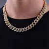 2023 BLING NOWOŚĆ PROJEKTU HIP HOP ICED OUT CZ 10K 14K ZŁOTA ZŁOTA 3 mm 4 mm 6 mm 20 mm łańcuch linków dla mężczyzn