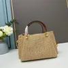 23SS Luxury Women's handbag Raffia woven leather handle High quality strap shoulder bag Crossbody Bag Fashion all-in-one large capacity women's bag