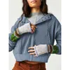 Waffle estética sweatshirts feminino macio rayon completo zip hoodies manga longa pulôver harajuku jaqueta outono inverno roupas 240227