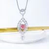 Correntes CN2024 Fine Jewelry Sólido 18k Ouro Natureza 0.510ct Rosa Diamantes Pingentes Colares para Presentes de Aniversário Feminino