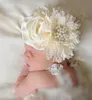 Bébé filles bandeaux Satin fleurs dentelle bandeau élastique enfants chapeaux bébés beauté bandeaux enfants accessoire de cheveux A1995628369