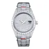 Luxury Moissanite zegarek mrożony na zewnątrz designerski zegarek męski zegarek dla mężczyzn zegarek wysokiej jakości automatyczny ruch 7750 zegarki Orologio. Montre de Luxe i19