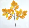 New 12pcs Artificial Oak Tree Leaves Branch For Plant Wall Background Wedding Home Hotal Office Bar Decorative 2024303