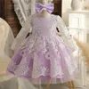 12M Baby Girl 1 Year Birthday Dress Born Christening Gown Infant Girls Toddler Baptism Dresses Little Vestidos 240301