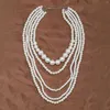 Pendentif Colliers Collier de perles pour femmes Big Long Chunky Déclaration Perle Bavoir Faux Perles Western Matching Costume Bijoux