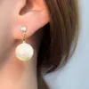 S Sier Needle South Korean Unique Pearl Mermaid Concubine Elegance, Small , High End Design Sense Earrings, and Earrings