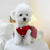 Abbigliamento per cani Abbigliamento per animali domestici con anello di trazione Abito con fiocco Decorazione Abiti da principessa eleganti per un comfort elevato