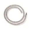 Collana di gioielleria raffinata moda Hip Hop Donna Uomo Argento sterling 925 2-5mm Moissanite Vvs Catena da tennis con diamanti