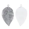 Pendant Necklaces ZXZ 5pcs Tibetan Silver Large Leaf Charms Pendants For Necklace Jewelry Making Findings 73x40mm
