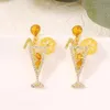 Creative Accessories for Juice Tail Cups Wine Bottle Shaped Jewelry Girl and Earrings