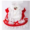 Vestuário para cães Pet Princesa Vestido Outono Inverno Pequeno Saia Doce Cachorrinho Moda Desinger Roupas Gato Camisa Macia Chihuahua Pomeranian Poodle