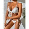 Lu ton zużycie strój jogi seksowna żeńska kąpiel kąpielowy Kobiet Kobiety w talii kobiety dwuczęściowe bikini set bikini set żebrowany kostkę kąpielową kąpiel kąpiel bather jogger gry lu-08 2024