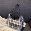 Bolsos de noche Creativo Dulce PU Cuero Enrejado Pequeño Bolso Raya Coreano Messenger Hombro Mujeres Bolsa de axila