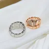 Anillo de diseñador de la serie Serpentine para mujer Plata de ley Chapado en oro Diamante de 18 quilates Regalo de diseñador de marca de la más alta calidad para novia con caja 038