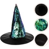 Berets Halloween Decorations Cosplay Party Witch Hat Girl Caps Fabric Decoratieve verkleeding