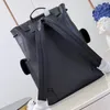 10A Designer ryggsäck Counter Quality Classic Style Black Printed Bright Epi Grain Leather Bookbag Guine Leather Tote
