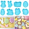 Baking Moulds 4Pcs Easter Cookie Cutter Mold Eggs Chick Biscuit Fondant Mould DIY Dessert Party Cake Decor Accessories