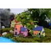 Juchiva House Cottages Dekoracja ogrodowa Mini rzemieślnicze Miniaturowe Wróżki Mikro Krajobraz Dekoracja DIY Akcesoria