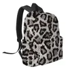 Sac à dos Texture peau d'animal léopard femmes homme sacs à dos étanche voyage école pour étudiant garçons filles sacs pour ordinateur portable Mochilas