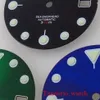 Kits de herramientas de reparación, esfera de reloj estéril Sunburst, 29mm, negro, verde, azul, corona luminosa verde a las 3, 4, 0, piezas para NH35A210t