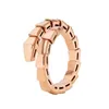 Serpentine series designer ring for woman Gold plated 18K for man official reproductions European size brand designer anniversary gift with box 033