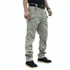 Pantaloni tattici da uomo elasticità con tasche multiple pantaloni tattici militari da uomo slim outdoor impermeabile Army Cargo 240226