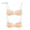 Reggiseni Reggiseno invisibile senza schienale E F Lingerie sexy push up con spalline trasparenti adesive per abito da sposa Bralette Drop