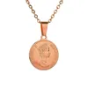 Pendant Necklaces BAECYT Stainless Steel Women Necklace Gold Color Pound Elizabeth II Coins Mujer Collar Choker Vintage Jewelry 2024