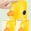 Liquid Soap Dispenser Cute Duck Shape Hand Washer Machine Children Foam Sanitizer Shower Gel Shampoo USB Charge