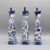 Uppsättning kinesiska kejsarefigurer i Qing -dynastin, keramiska statyer, bordstillbehör, heminredning