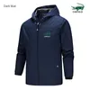 İlkbahar ve Sonbahar Moda Markası İşlemeli kapüşonlu rüzgar kırıcı erkek ceket açık spor rüzgar geçirmez ceket artı boyut 5xl 240223