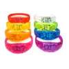 20PCS Fluorescent Bracelets Sound Control Led Flashing Silicone Bracelet Vibration Bangle Christmas DJ wedding Party Decoration 240301