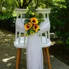 Dekorativ blommor Simuleringsstol Back Flower Wedding Supplies Ball smycken-Sunflower Decoration