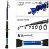 COMBO SOUGAYILANG BAITCASTING FISH SOUS OCH REEL SET 1,8 M 2,1 m 2,4 m kol -ultralätt fiskespö och fiskehulle för basfiske