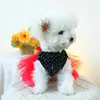 Ropa para perros Ropa ligera para mascotas Vestido de princesa elegante con decoración de lazo Verano cómodo para perros Salidas de boda