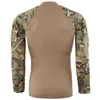 T-shirt tactique hommes vêtements d'extérieur armée combat militaire américain t-shirt à manches longues formation d'été camouflage t-shirts vêtements à séchage rapide 240220