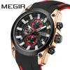 Silicone Chronograph Quartz Men Watch Relogio Masculino Mens Watches Clock Gents Militar Reloj Hombre Wristwatches207f