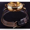 ForSining Chinese Dragon Skeleton Design Transaprent Case Gold Watch Mens Watches Top Brand Luxury Mechanical Male Wrist Watch184G