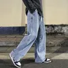 Jeans hommes jambe large Cargo pantalon Streetwear Baggy hommes mode coréenne lâche droite mâle vêtements Y2K Hip Hop Style mâle pantalon 240227