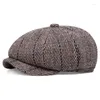 Berretti Sboy Cappello Uomo Inverno Casual Caldo Peaky Paraocchi Berretto Moda Maschile Britannico Vintage Boina Uomo Pittore Gatsby All'ingrosso