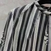 Vinatge 2024 Silk Blackwhite Crew Neck Long Sleeves Silk Women's Shirt Buttons Women Cardigans 3036