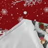 Pano de mesa natal neve cena flocos de neve gnome toalha de mesa redonda à prova dwaterproof água decoração do casamento capa natal casa decorativa