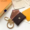 Key Designer Letter Wallet Keychain Keyring Fashion Brown Mini Trinket Gifts no box 240303