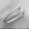 2024 Choucong Brand Clip Earring Simple Fashion Jewelry 925 Sterling Silver Round Cut White 5A Cubic Zircon CZ Diamond Women Large Earring For Lover Gift