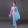 Stage Wear Children Classical National Dance Costume Kids Chinese Fan Dress Child Umbrella Clothing For Ethnic Dancewear