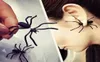 Halloween Decoration 3D Creepy Black Spider Ear Stud Earrings for Haloween Party DIY Decoration Home Decor Spider Earrings3359933