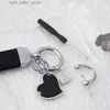 Keychains 2023Designer Black Key Accessories Keyring Keychains Heart Letter Luxury Pattern Keychain 240303