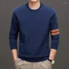 Men's Sweaters Spring Autumn Wool Sweater Long Sleeved O-Neck Men Pullovers Knit Tops Fashion Korean Slim Fit Male Jumpers Large Size